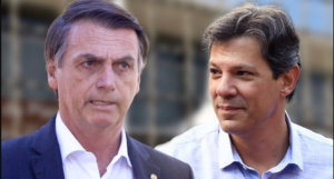 Jair Bolsonaro e Fernando Haddad disputarão o 2º turno das eleições.